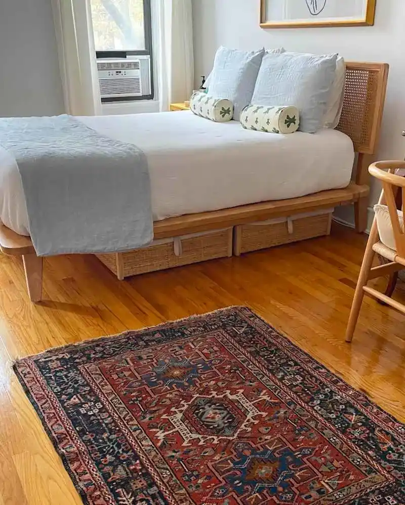 small bedroom under the bed storage