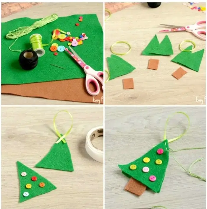 visual instructions for diy Christmas tree decorations 
