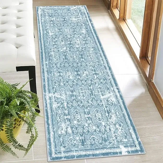 blue runner rug
