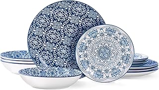 bleu and white dinnerware