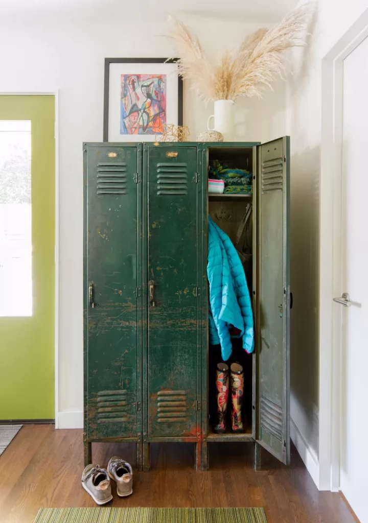 image for shoe storage for small entryways, locker in industrial style