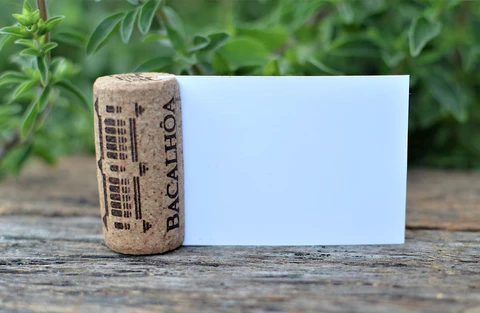 cardstock and cork for table settings