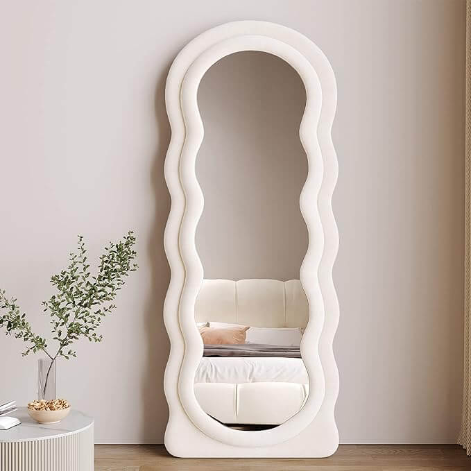 large wall asymmetrical mirror