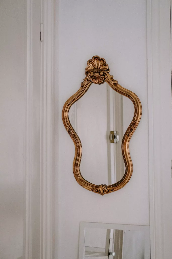 vintage style blob mirror