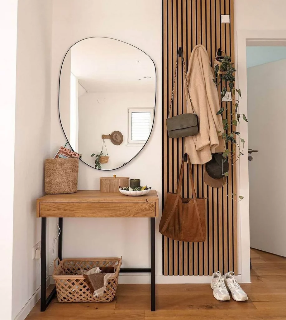 mirror at entrance rounds out home decor