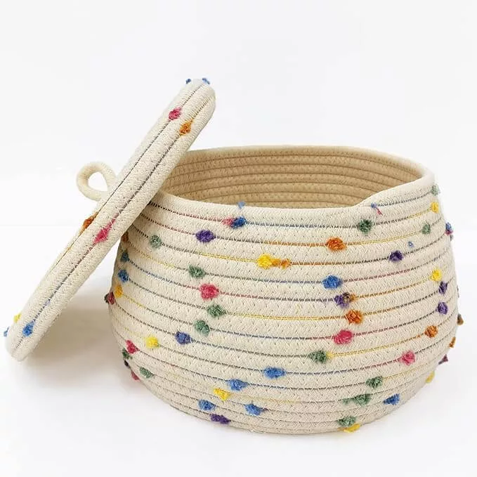 colorful woven basket