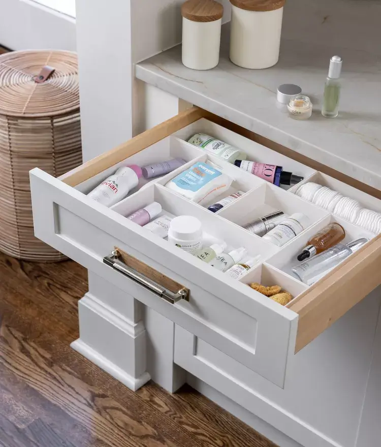declutter drawers and organize with separators
