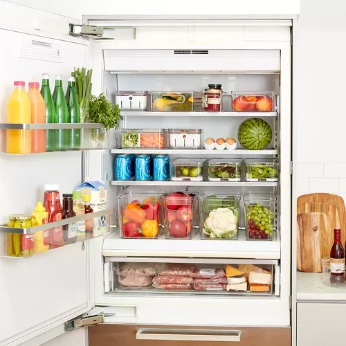 Small Fridge Organization
