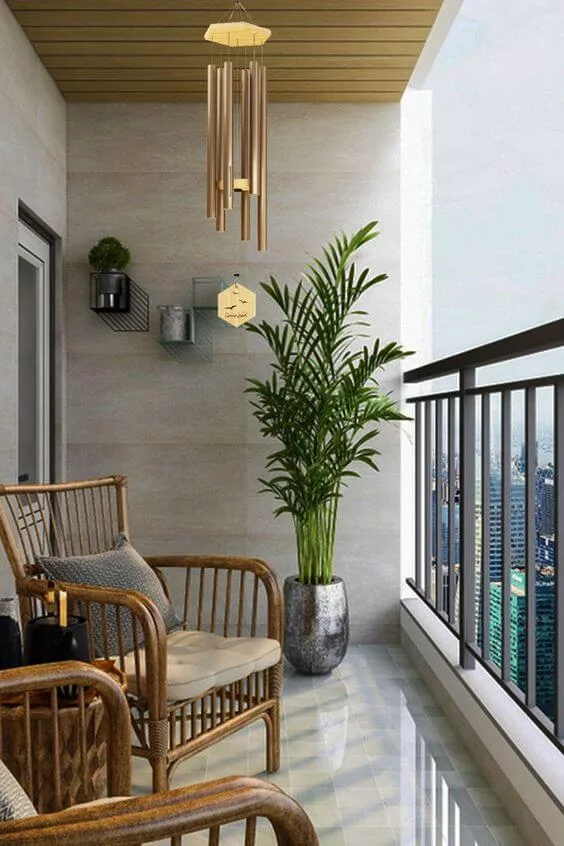 windchimes on balcony