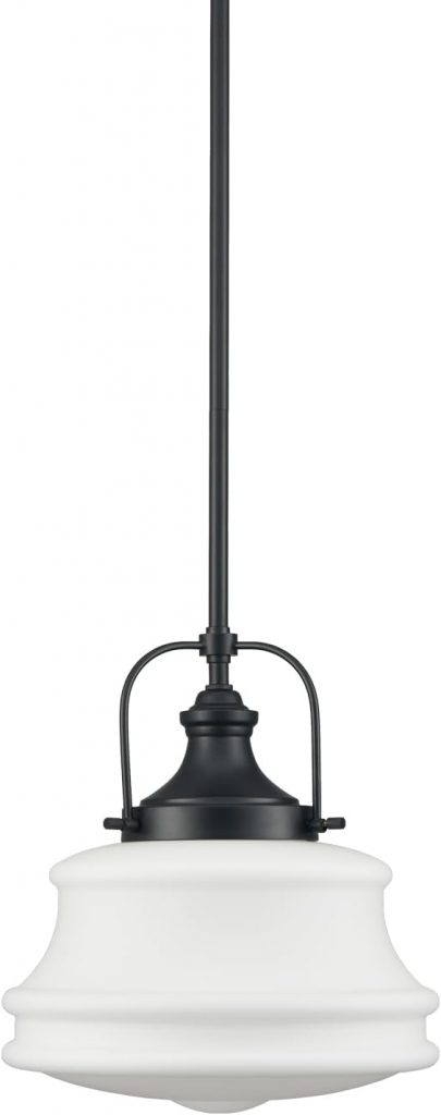 A rustic hallway with no natural light styled using industrial-style light fixtures.