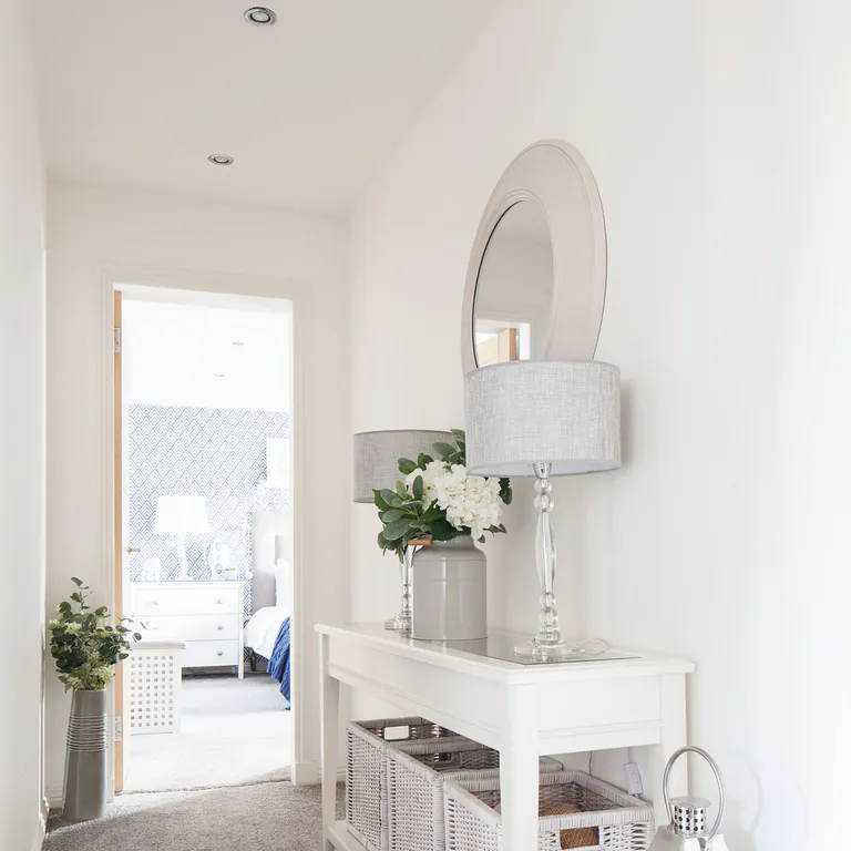 hallway lighting layered lamps