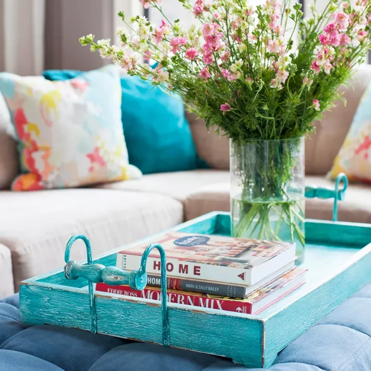 farmhouse decor ideas for coffee table
trays