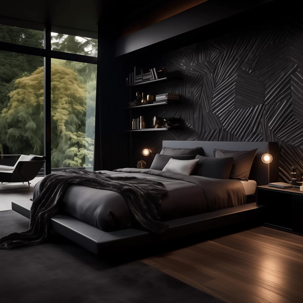 minimalist bedroom dark