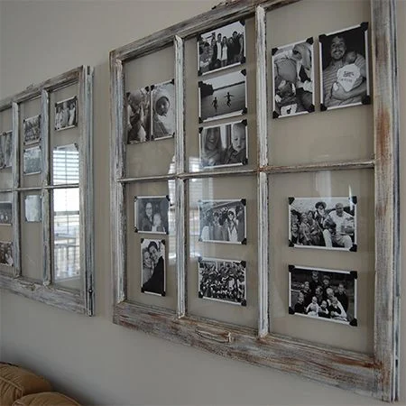 window frame photo display