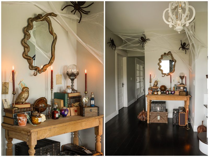 harry potter  display in entryway