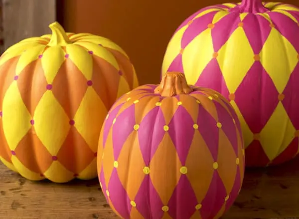 easy colorful painted pumpkin