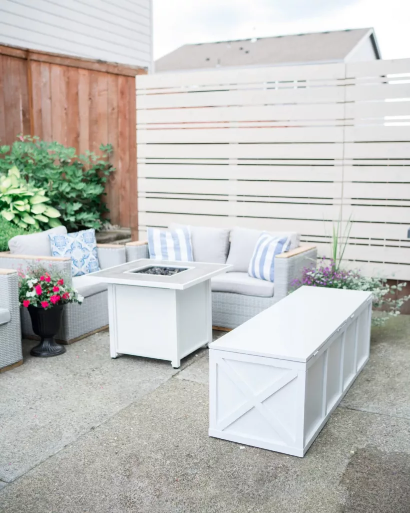 image bench Small Patio Decor Ideas