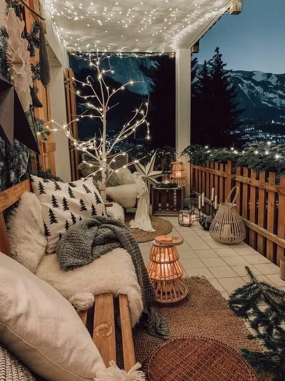 image winter blankets Small Patio Decor Ideas