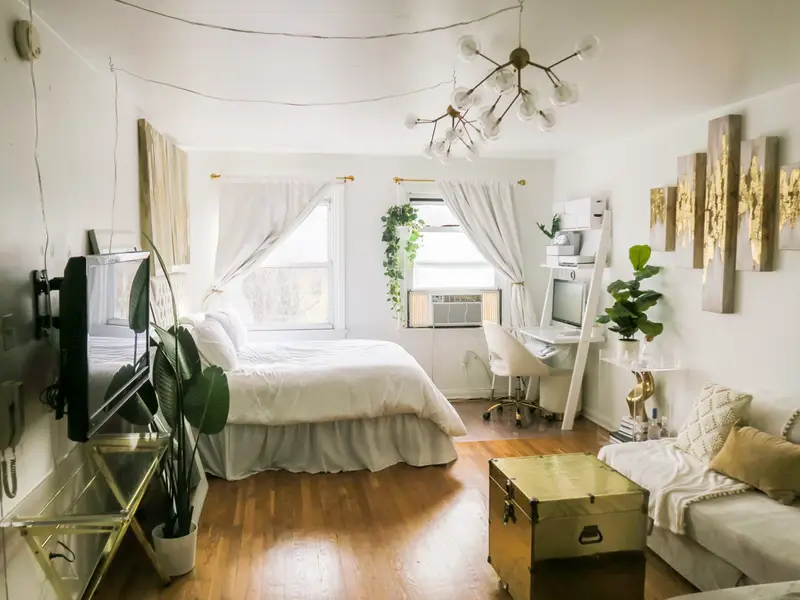 400 sq ft studio apartment layout example