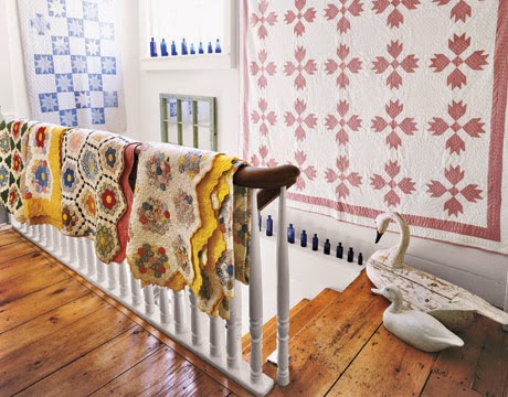 railing blanket display