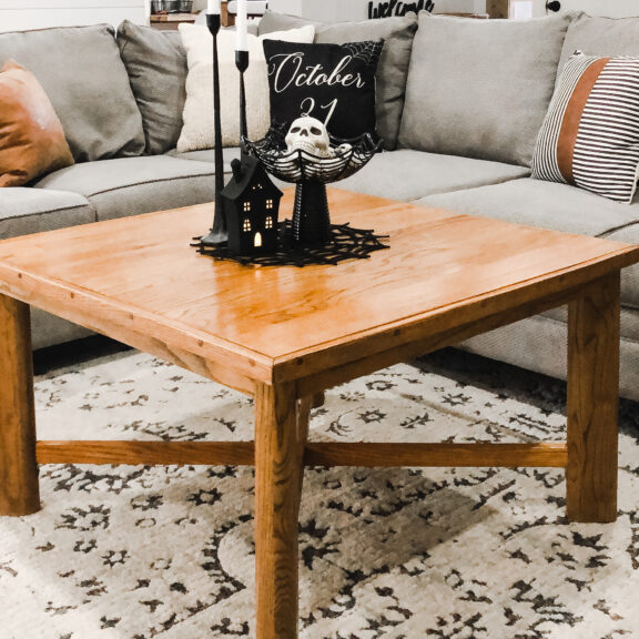 seasonal coffee that is decorated on a budget with simple Halloween decor