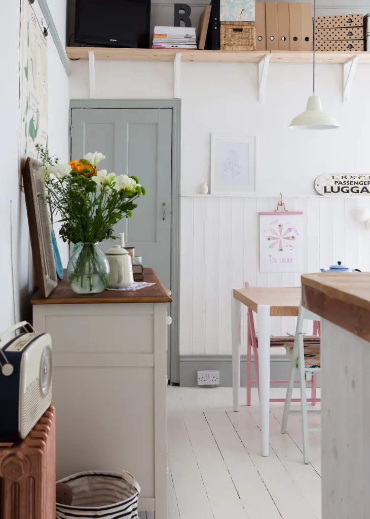 Declutter Your Home and organize the space with vertical storage and baskets