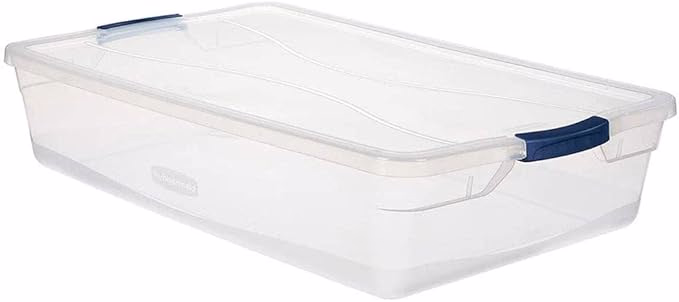 under bed storage is perfect for decluttering

