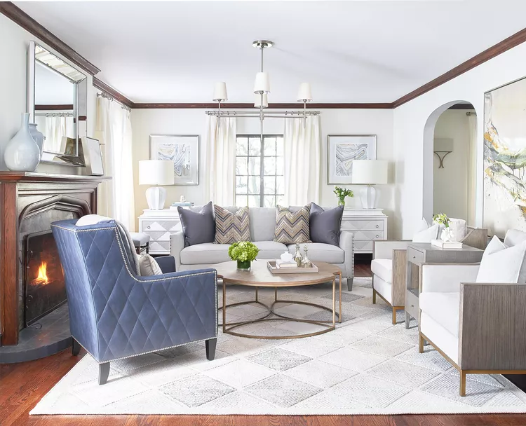 living room paint colors blue and gray accents