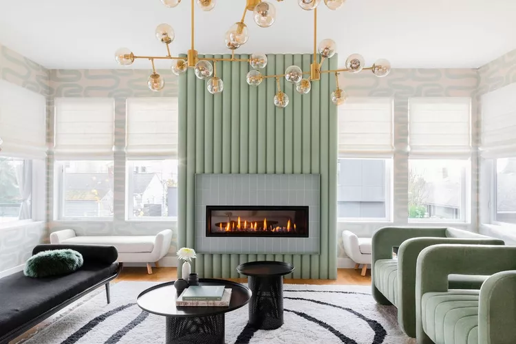 living room paint colors on accent wall to highlight fireplace