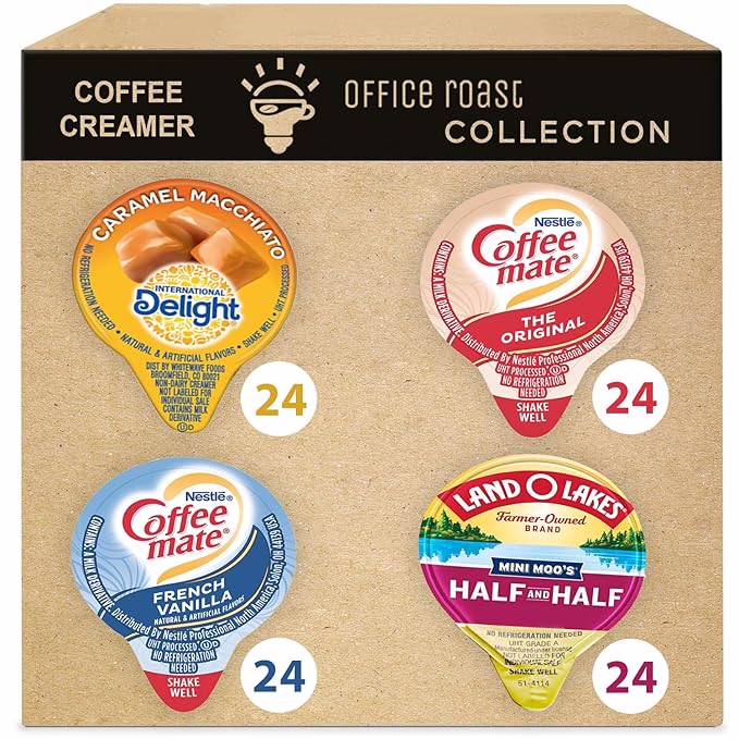 assorted coffee creamers
