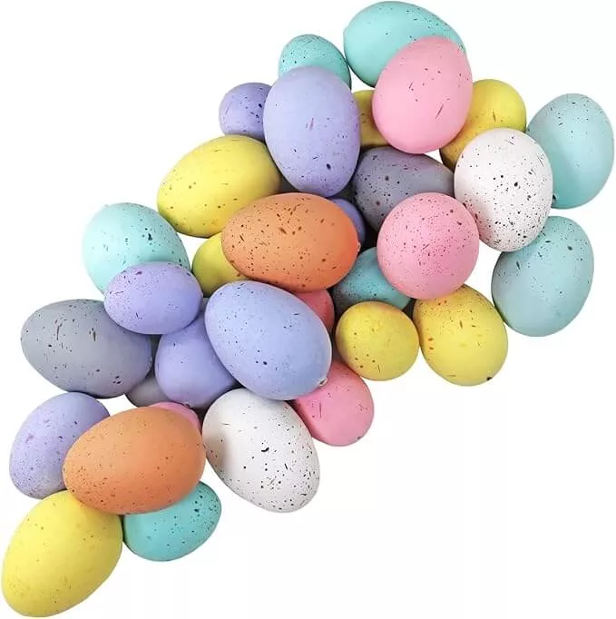 colorful speckled eggs