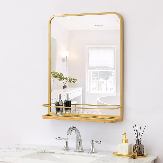 vintage inspired gold mirror