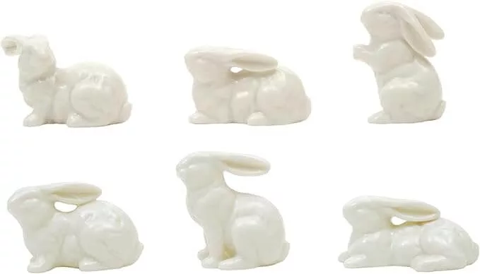 little porcelain rabbits