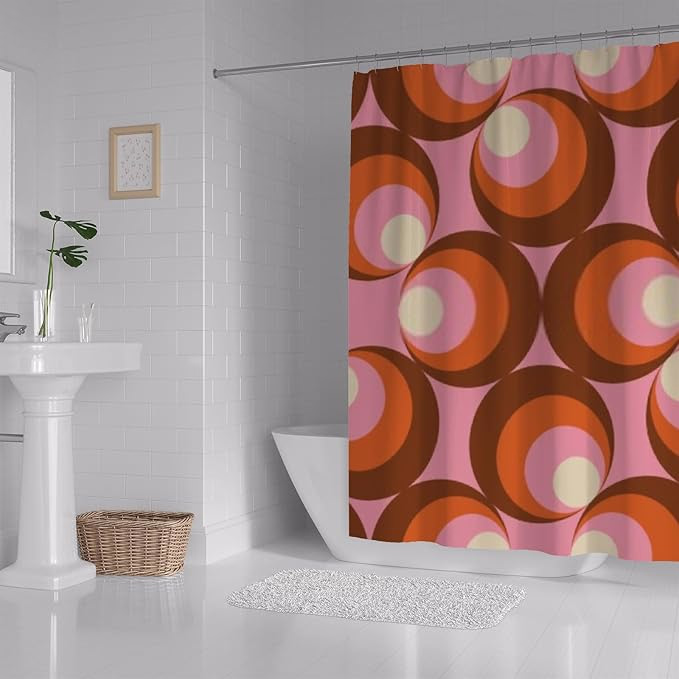 retro shower curtain