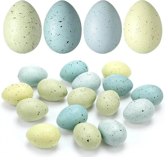 blue toned speckled eggs