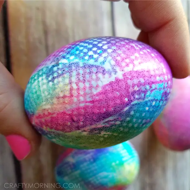 tie dye egg decorating
