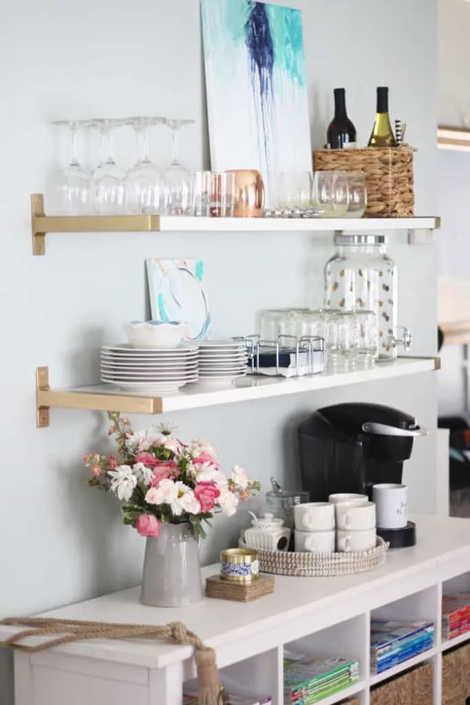 home styling tips to create a coffee bar in a small home
