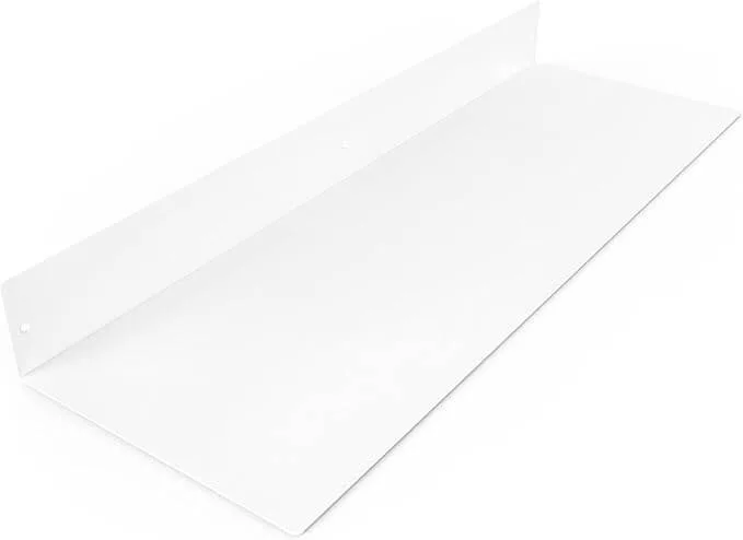 white metal floating shelves for living room decor