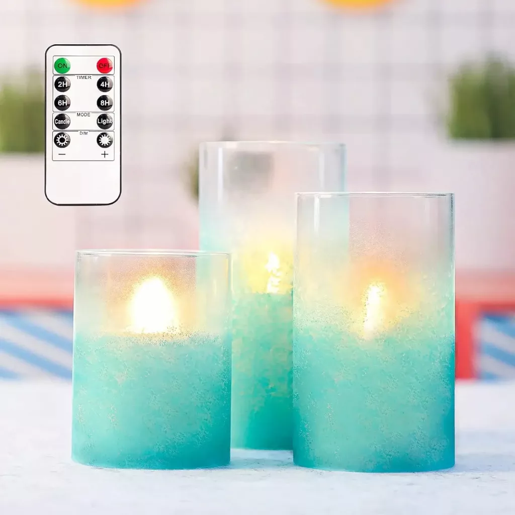 Decorating ideas for a minimalist summer mantle with candles