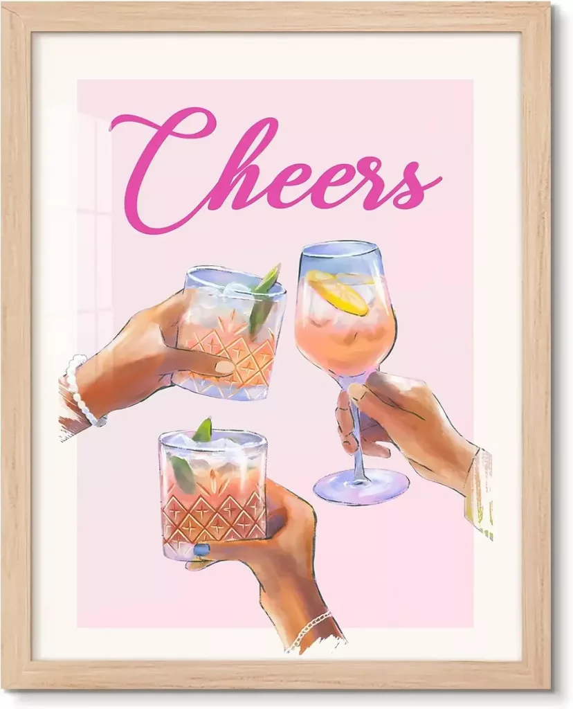 DIY summer mantel decorations framed art