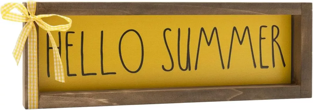 summer-themed wooden sign