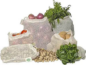 Organic Cotton Mesh Bags sustainable swaps for plastic produce bags