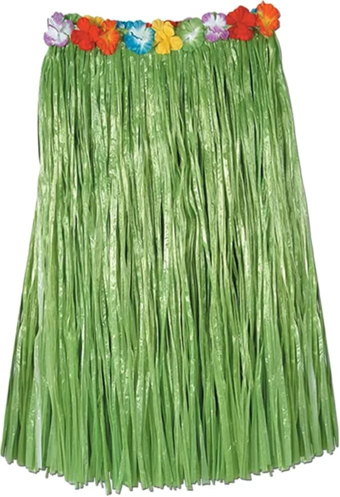 green hula skirt