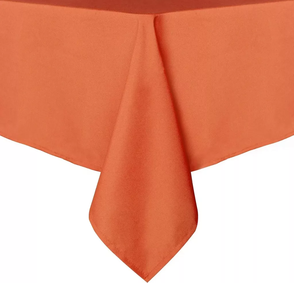 orange tablecloth