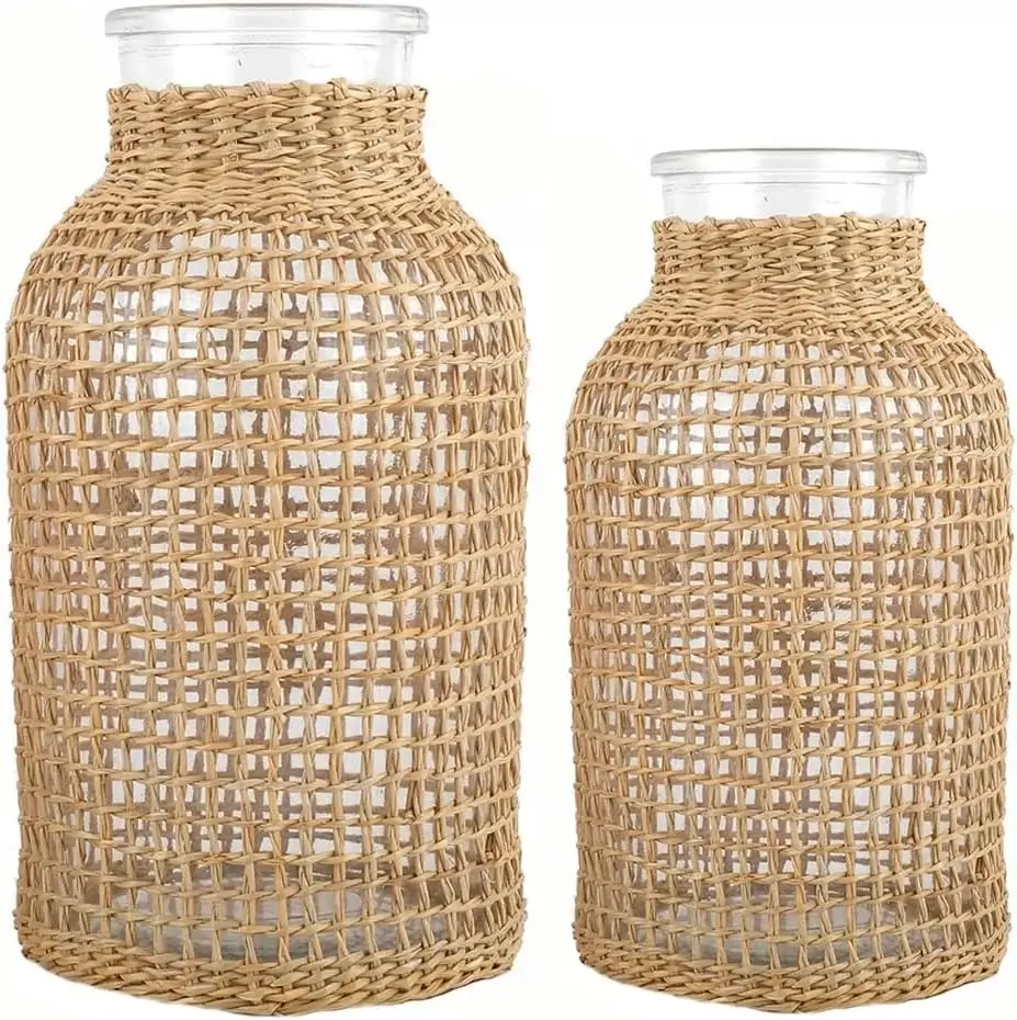 woven vases