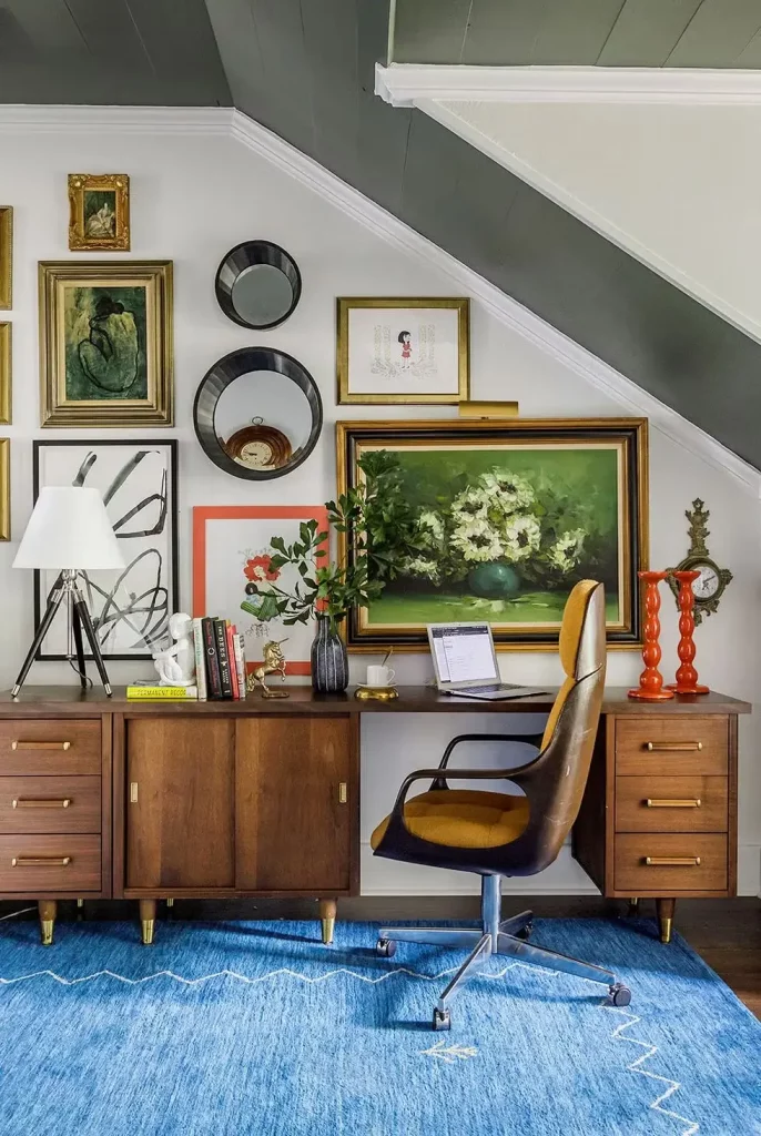 small home office with personalised design elements