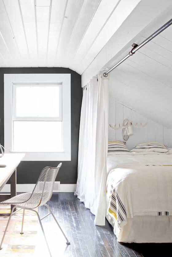 Curtains as an Affordable Room Divider in a Studio Apartment