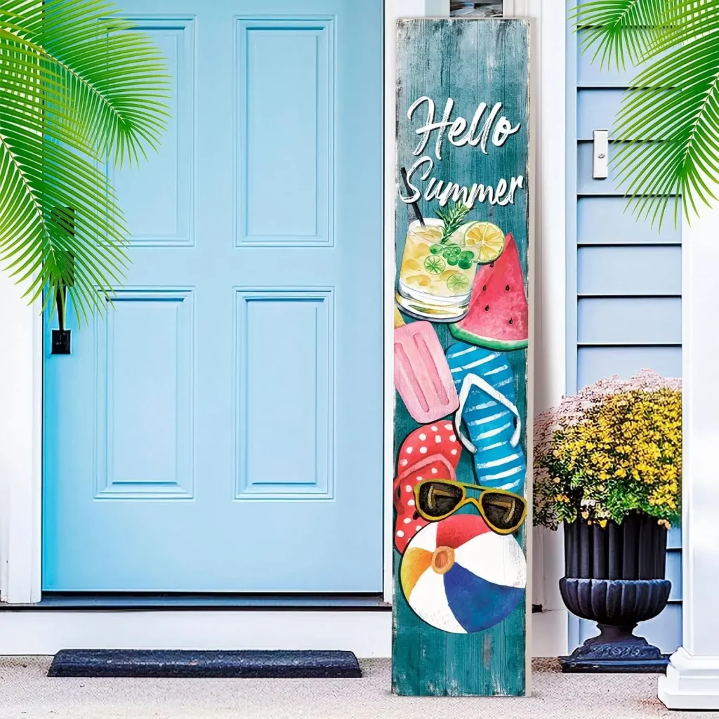 summer sign for front door decor