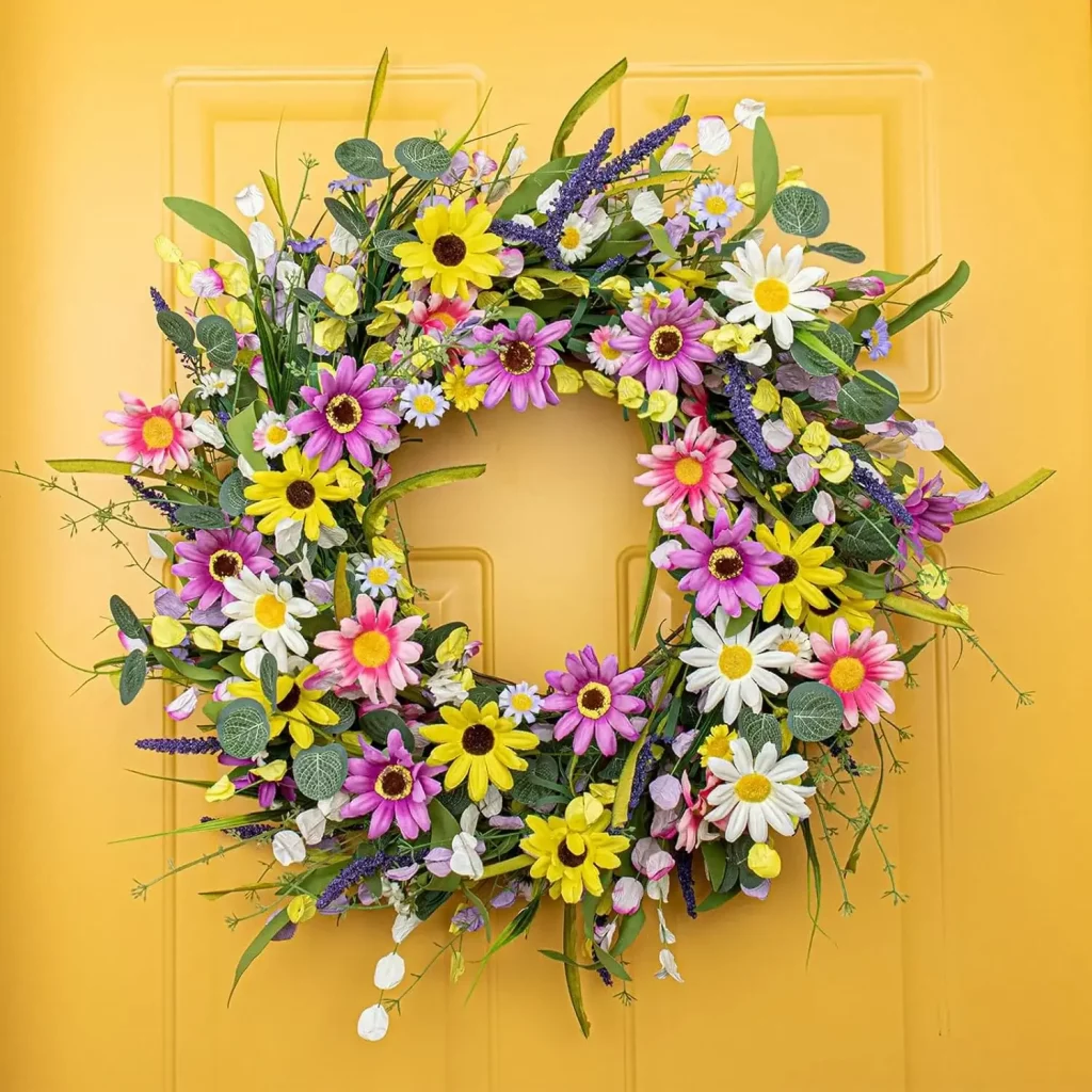 summertime flower wreath