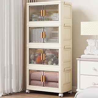 Stackable small space organizers under a dorm desk for extra storage